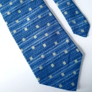 Geoffrey Beene Blue Black Green100% Silk Men's Tie